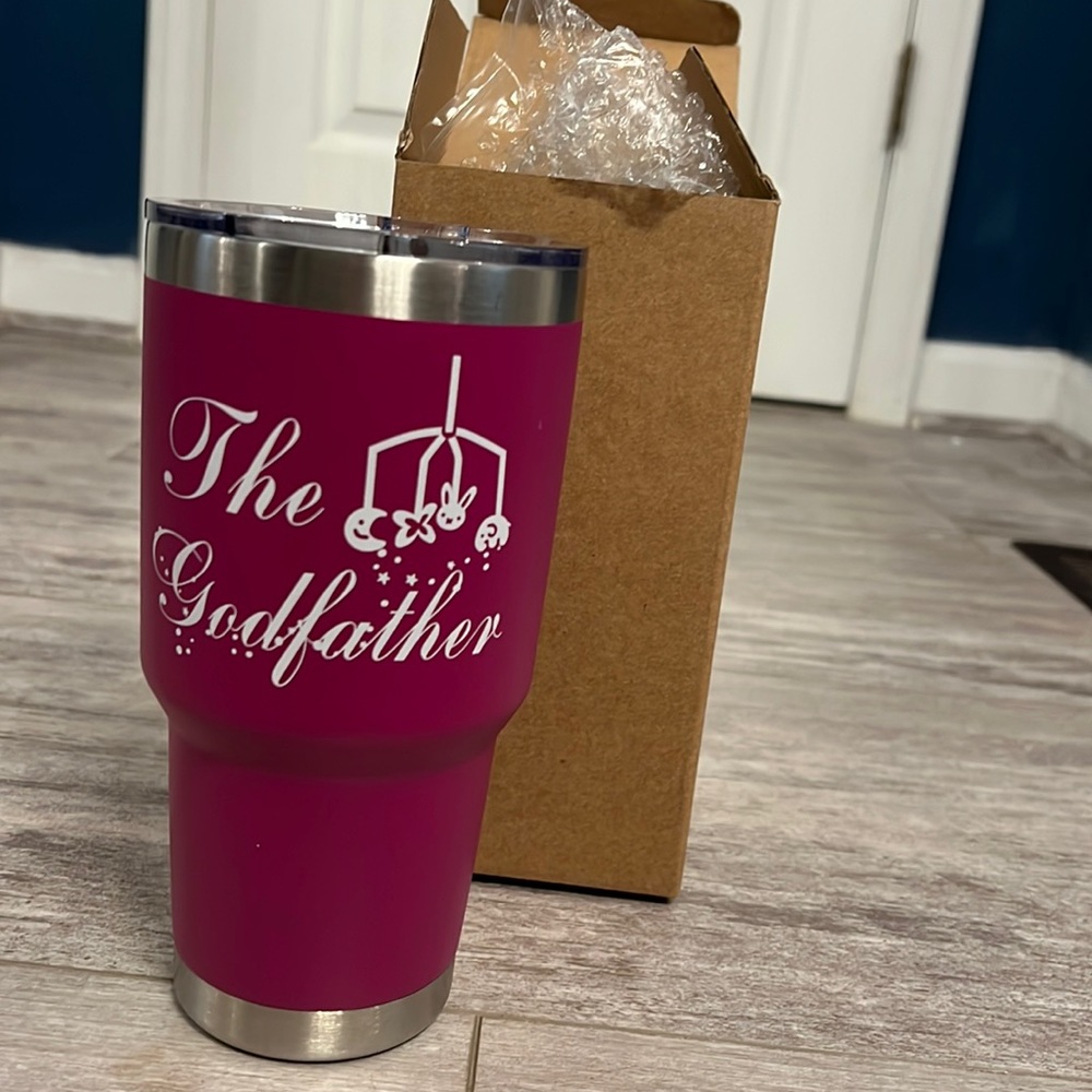 Large Tumbler “The Godfather” in Magenta- NWOT